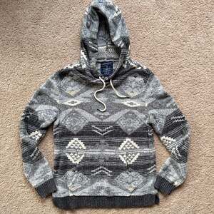 American Eagle Outfitters Men's Gray Aztec Southwest Print Hoodie Size L